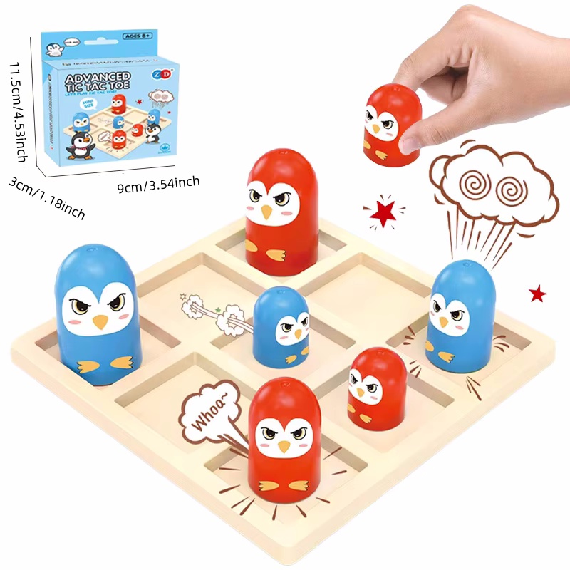 Party Games Competition - เกมกระดานมินิแอดวานซ์ ทิกแทคโท สำหรับปาร์ตี้ เกมปริศนาแบบอินเทอร์แอคทีฟสำหรับครอบครัว การแข่งขันแบบตัวต่อตัว เกมบนโต๊ะ