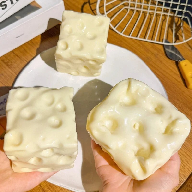 Party Games For Adults And Kids - ลูกบอลบีบคลายเครียดรูปทรงชีส Taba Squishy ของเล่นบีบปรับรูปทรงได้ ไม่คืนตัว ของเล่นเสริมพัฒนาการสำหรับเด็กและผู้ใหญ่