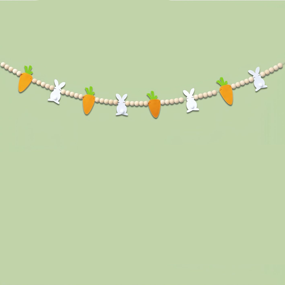 Party Games Egg - กระต่ายกระต่ายแครอท Garland Happy Easter แบนเนอร์ไข่ Hunt