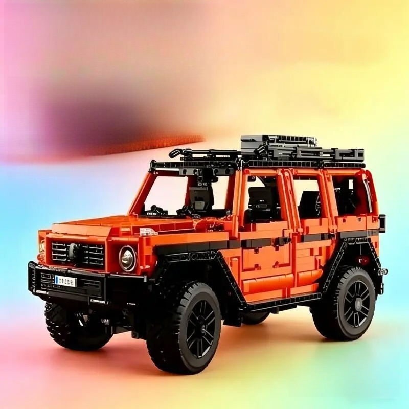 Party Games Young Adults - รถออฟโรดสีส้มรุ่น G500 เหมาะสำหรับของเล่นประกอบแบบจิ๊กซอว์ที่บ้าน ของเล่นของขวัญวันเกิดคริสต์มาสสำหรับเด็กและผู้ใหญ่