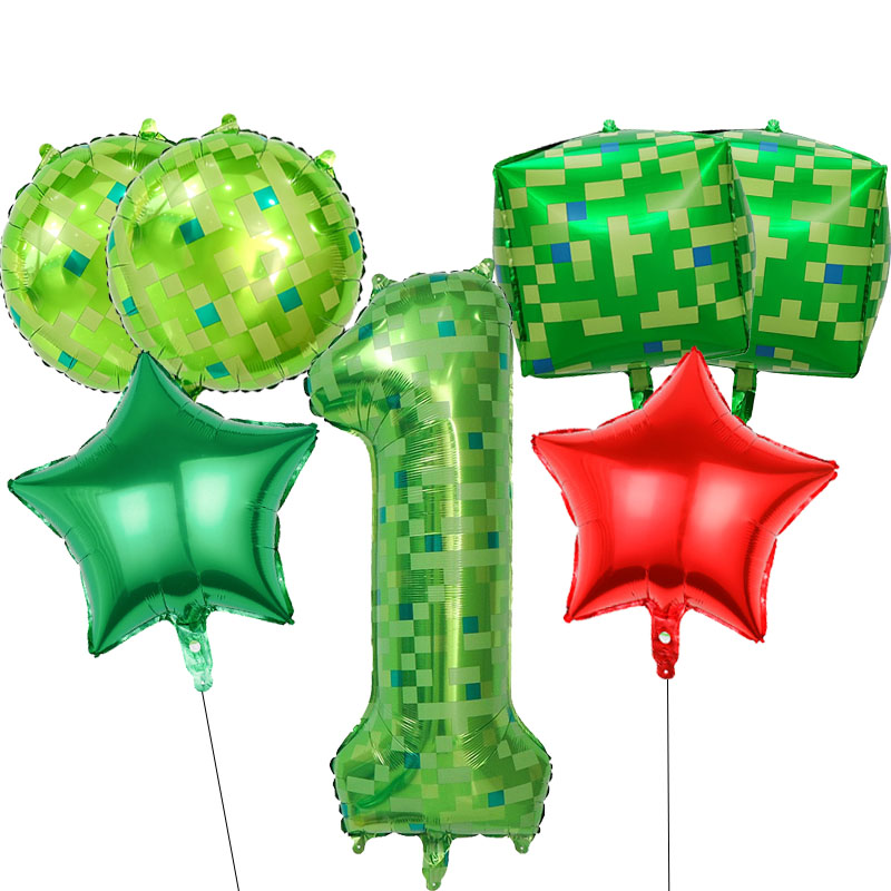 ชุดลูกโป่งธีมพิกเซล 7 ชิ้น สีเ - Party Games Gamecube บทวิจารณ์และราคา