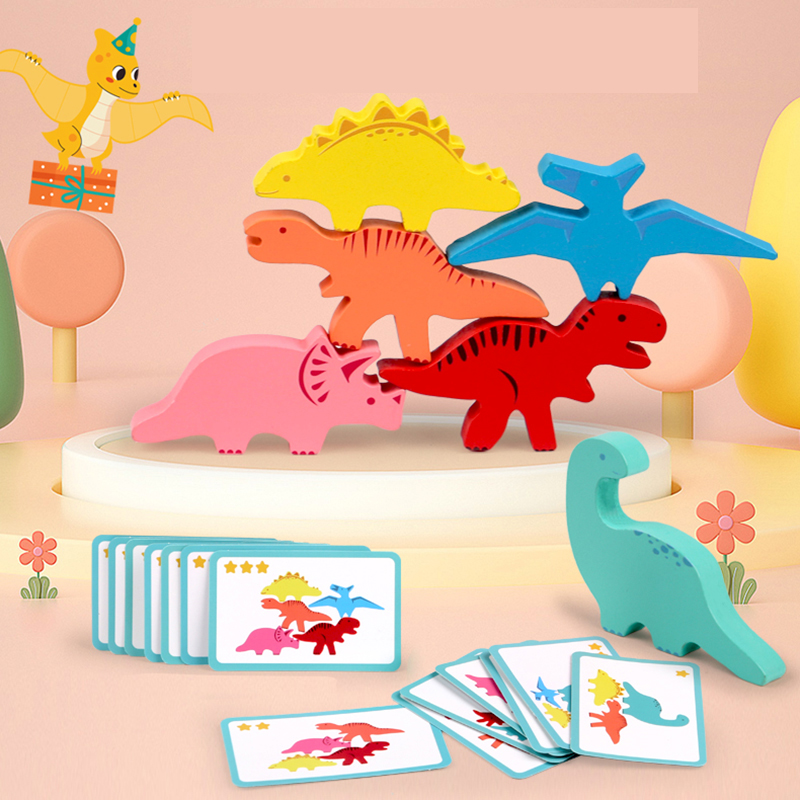 ไม้บล็อกของเล่นเด็กสัตว์ไดโนเส - Party Games At Home บทวิจารณ์และราคา