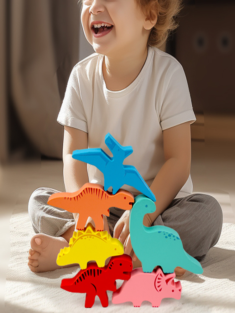 ไม้บล็อกของเล่นเด็กสัตว์ไดโนเส - Party Games At Home บทวิจารณ์และราคา