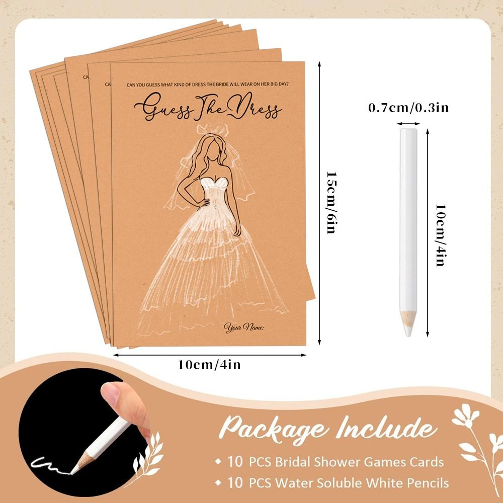 เกมทายชุดเจ้าสาว 10 ชิ้น พร้อม - Party Games Bridal Shower บทวิจารณ์และราคา