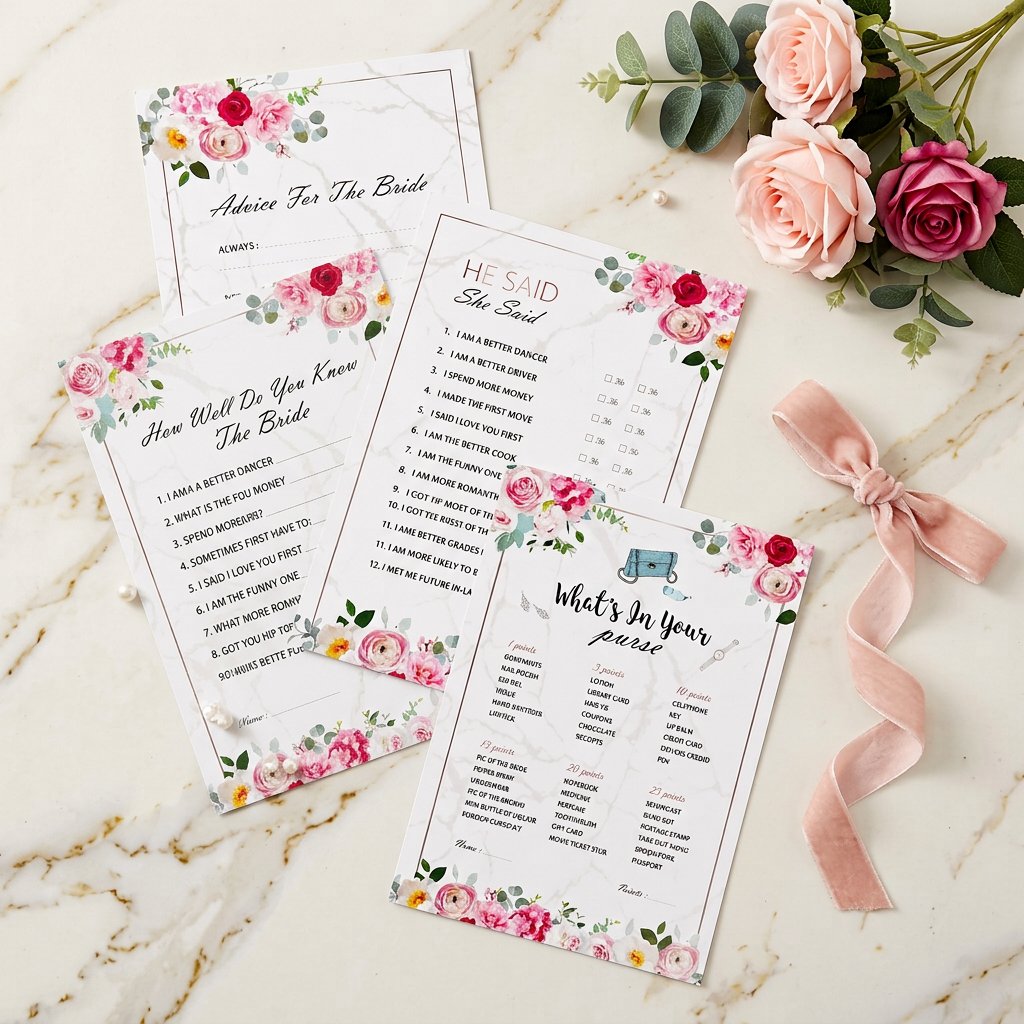 ชุดการ์ดเกมงานเลี้ยงสละโสด, 4  - Party Games Bridal Shower บทวิจารณ์และราคา