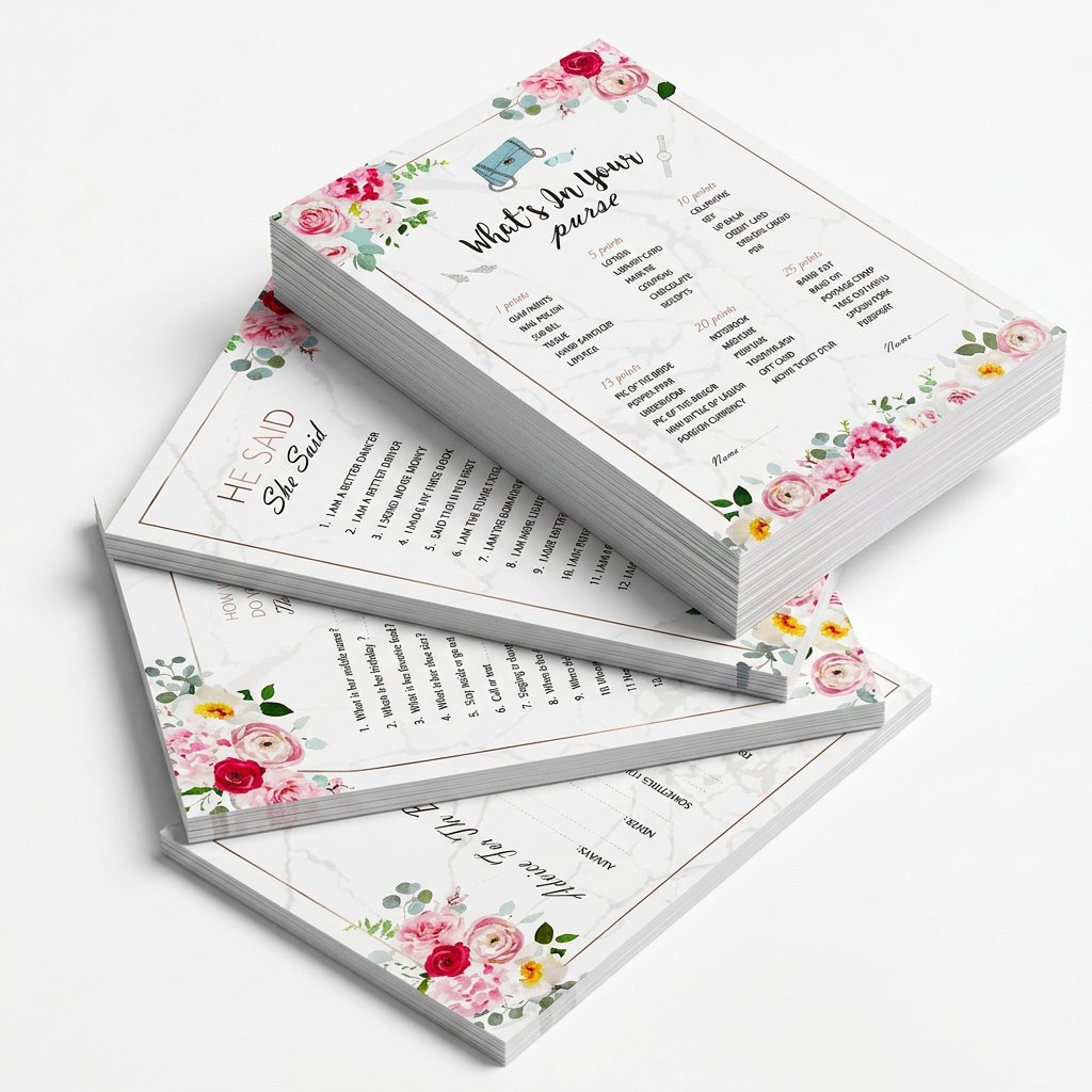 ชุดการ์ดเกมงานเลี้ยงสละโสด, 4  - Party Games Bridal Shower บทวิจารณ์และราคา
